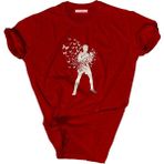 Bluu Baskılı Tişört Outdoor Normal Kalıp Tshirt - 2XL - Bordo