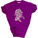 Bluu Baskılı Tişört Outdoor Normal Kalıp Tshirt - Mor