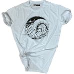 Bluu Baskılı Tişört Outdoor Normal Kalıp Tshirt - XL - Beyaz