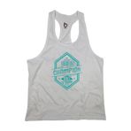 Bluu Champion Beyaz Fitness Gym Tank Top Erkek Sporcu Atleti