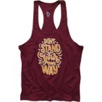 Bluu Don't Stand Bordo Fitness Gym Tank Top Erkek Sporcu Atleti
