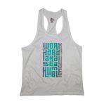 Bluu HMBLE Beyaz Fitness Gym Tank Top Erkek Sporcu Atleti