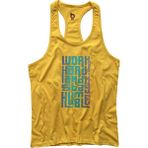 Bluu HMBLE Sarı Fitness Gym Tank Top Erkek Sporcu Atleti