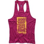 Bluu HMBLW Pembe Sarı Fitness Gym Tank Top Erkek Sporcu Atleti