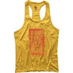 Bluu HMBLW Sarı Fitness Gym Tank Top Erkek Sporcu Atleti
