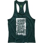 Bluu HMBLW Yeşil Beyaz Fitness Gym Tank Top Erkek Sporcu Atleti