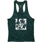 Bluu Lapalm Yeşil Fitness Gym Tank Top Erkek Sporcu Atleti