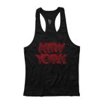 Bluu Newyorkstr Fitness Gym Tank Top Gri Mavi Erkek Sporcu Atleti