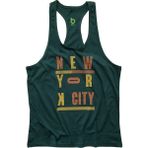 Bluu NYC Yeşil Fitness Gym Tank Top Erkek Sporcu Atleti