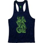 Bluu Savage Karışık Fitness Gym Tank Top Erkek Sporcu Atleti
