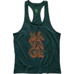 Bluu Savage Koyu Yeşil Fitness Gym Tank Top Erkek Sporcu Atleti