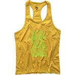 Bluu Savage Sarı Fitness Gym Tank Top Erkek Sporcu Atleti