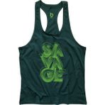 Bluu Savage Yeşil Fitness Gym Tank Top Erkek Sporcu Atleti