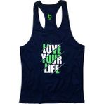Bluu Yourlife Lacivert Fitness Gym Tank Top Erkek Sporcu Atleti