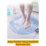 Bluvex Masajlı Banyo Duş Kaydırmaz Matı Pedi Silikon Vantuzlu Paspas Duşakabin Paspası. Ayak Kaydırmaz