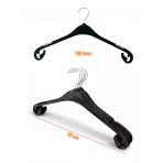 Bluz Askısı, Elbise Askısı, Tişört Askısı, Tunik Askısı, Gömlek Askısı, Siyah Renk, 43 Cm, 100 Adet