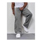 BM BALANCEMODA Gri Kar Baggy Fit Likrasız Rahat Kesim Jean Pantolon