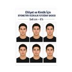 BM Foto Ehliyet ve Kimlik İçin Biyometrik Vesikalık Fotoğraf Baskısı – 6'lı 5x6 cm
