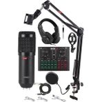 BM800 Live Head Set Efektli Ses Kartı Mikrofon Kulaklık Stand Kayıt Canlı Yayın Seti (Pc ve Tel