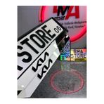 BMASTORE06 KİA LOGOLU ZEBRA Model Pleksi Plakalık(1çift, 2 adet)
