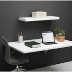 Bmd Mobilya Küçük Alanlar İçin Modern Çalışma Masası 68x50 cm – Minimal Tasarım Laptop Masası - 68 x 50 cm - Beyaz
