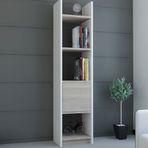 BMdekor 103 Cordoba Elips Beyaz Kitaplık