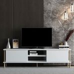 BMdekor Afra Beyaz 150 cm Tv Sehpası