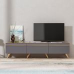 BMdekor Asil Antrasit Meşe 180 cm Tv Sehpası