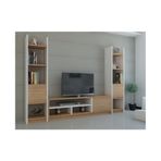 BMdekor Elips Beyaz-Teak Tv Ünitesi