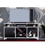 BMdekor Kamer Tasarım Beyaz Siyah TV Ünitesi