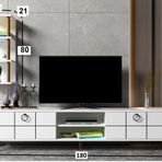 BMdekor Levista Beyaz 180 cm Tv Ünitesi