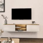 BMdekor Leydi Safir Beyaz 160 CM TV Sehpası