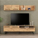 BMdekor Merit Antik Çam 180 cm Tv Ünitesi