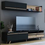 BMdekor Merit Antrasit Çırağan 180 cm Tv Ünitesi