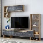 BMdekor Star Çırağan Mermer Desen 209 cm Tv Ünitesi