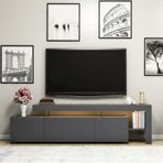 Bmdekor Tv Sehpası Buğra Antrasit Led Işıklı