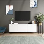 Bmdekor Tv Sehpası Duvara Asma Beyaz 150 Cm