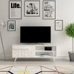 Bmdekor Tv Ünitesi İtalya Beyaz 120 Cm Teşhir