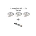BMG Aydınlatma 15 Metre Şerit Led Led Trafosu Paket Halinde 10 Çip Yüksek Işık Şerit Led Gün Işığı