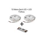 BMG Aydınlatma Şerit Led 10 Metre 5 Amper Led Trafosu Şerit Led 10 Metre Set Halinde Iç Mekan Amber (TURUNCU)