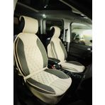 Bmw 3 SERİSİ 318 Lüx Oto Koltuk Minderi Ön Arka 5'li Set ELEGANCE Serisi BEJ - KOYU BEJ