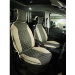 Bmw 3 SERİSİ 324 Lüx Oto Koltuk Minderi Ön Arka 5'li Set ELEGANCE Serisi BEJ - KOYU BEJ
