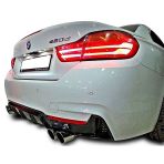 Bmw 4 Serisi F32 F33 F36 M-perfomance Sağ-sol Cift Cıkış Arka Tampon Eki - Difüzör (plastik)