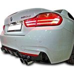 Bmw 4 Uyumlu Serisi F32 F33 F36 M-Performance Sağ-Sol Cift Çıkış Arka Tampon Eki - Difüzör