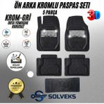Bmw 5 Serisi F10/F11 2011 Model Uyumlu Siyah- Gri Krom Renk Oto Paspas Seti - Çok Renkli