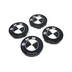 Bmw Damla Geçme Jant Göbeği Siyah Beyaz 4 Lü 65/68Mm (548153076)