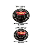 Bmw E60 Kaput Ve Bagaj Logo Takım E60,e39,e34 50yıl Siyah 8282mm