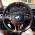 Bmw E60 M Logolu Oto Deri Dikmeli Direksiyon Kılıfı