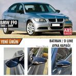 Bmw E90 Makyajsız Kasa 2005-2009 Batman Yarasa Ayna Kapağı Piano Black Abs Plastik