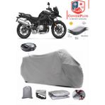 Bmw F 800 Gs Branda Gri Arka Çanta Uyumlu(Topcase) Motosiket Brandası Motor Örtüsü Çadır Su Geçirmez Motosiklet Kılıfı Motor Brandası,lastikli,taşıma Torbalı